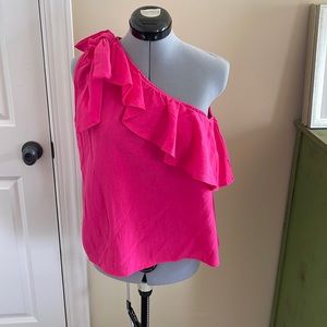 Pink One Shoulder Top